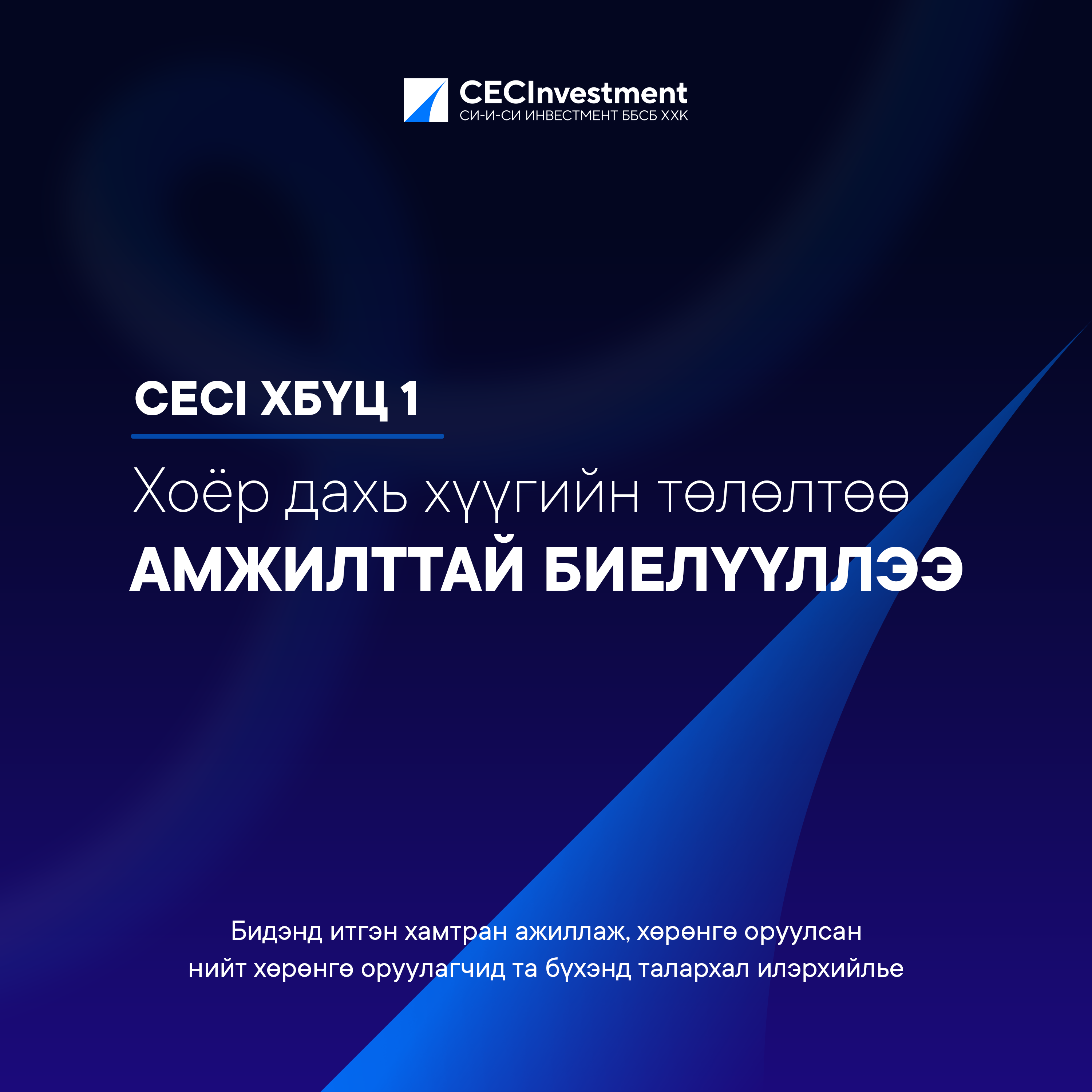 “CECI ХБҮЦ 1” Хөрөнгөөр баталгаажсан үнэт цаасны Хоёр дахь купо...